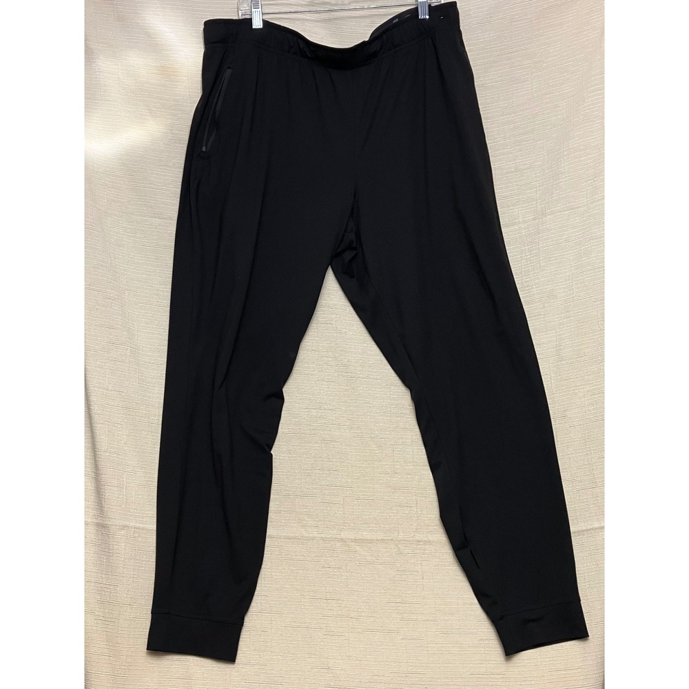 Glacier Performance Jogger Pants Mens XXL Black Excellent Zipper Pockets Cuffed